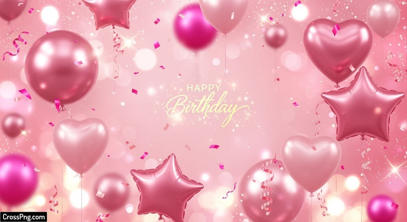 Pink birthday background image 2