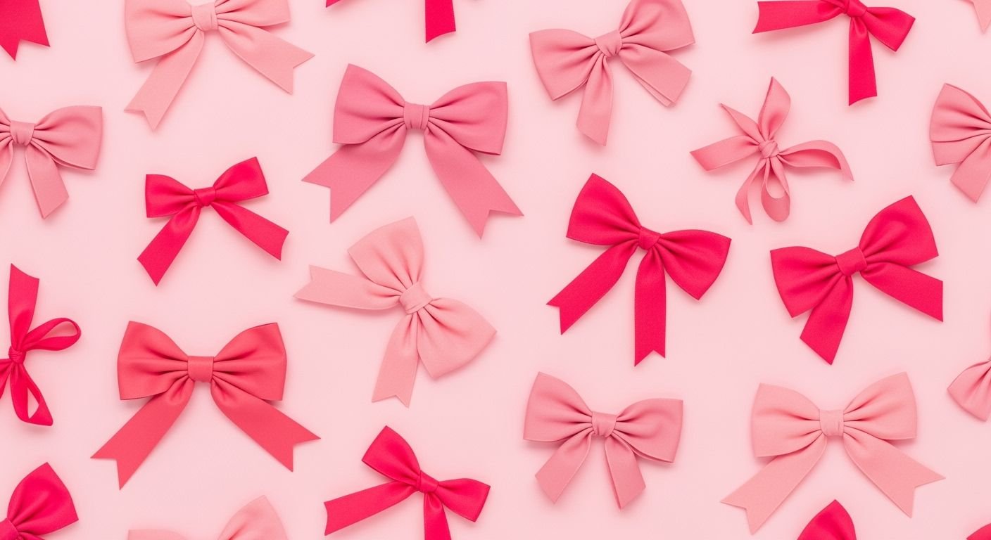 Pink bows background image 2