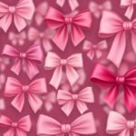Pink bows background image 3
