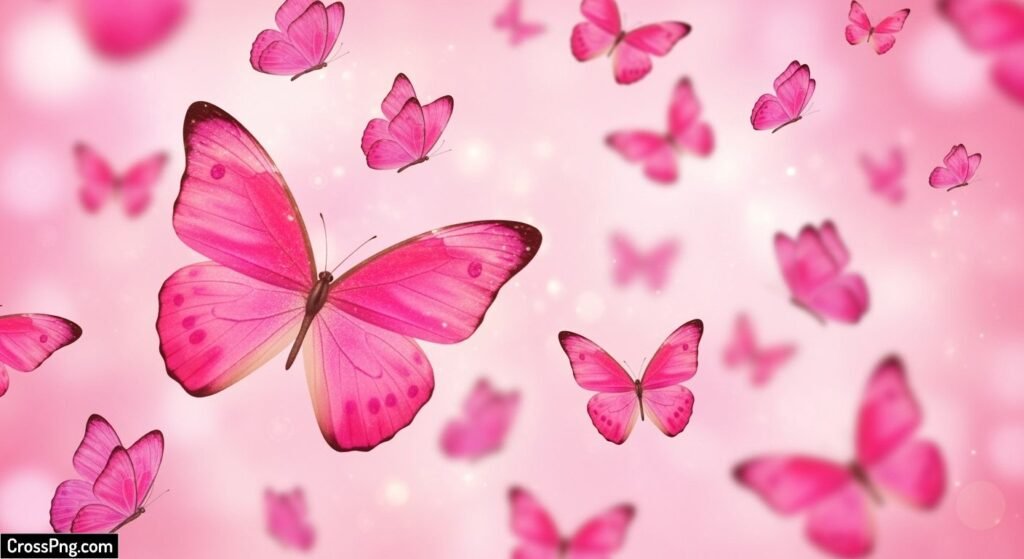 Pink butterfly background image