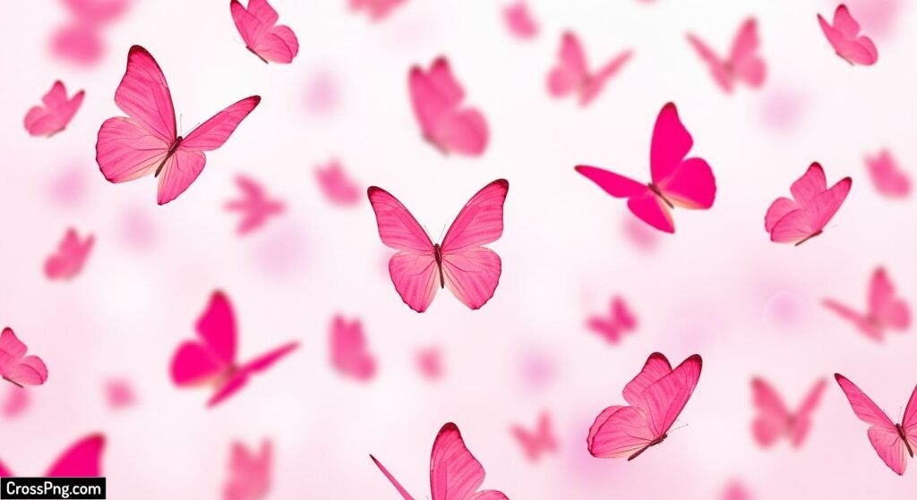 Pink butterfly background image 3