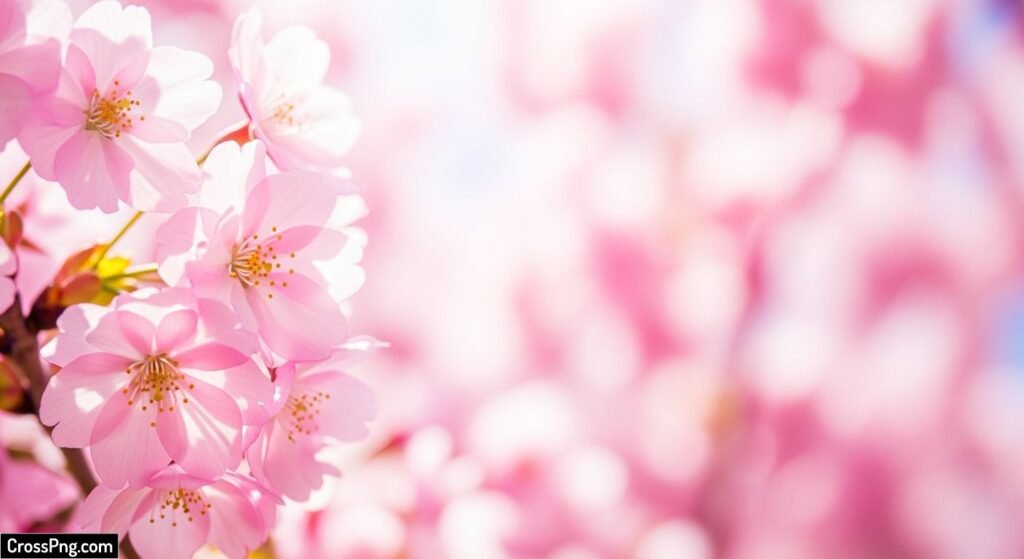 Pink cherry blossom background image