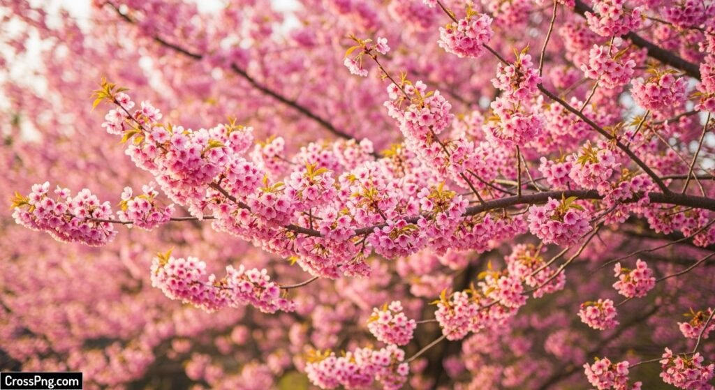 Pink cherry blossom background image 2
