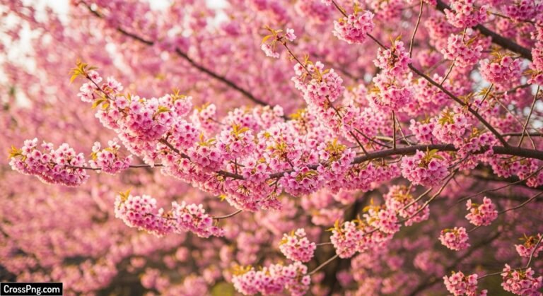 Pink cherry blossom background image 2