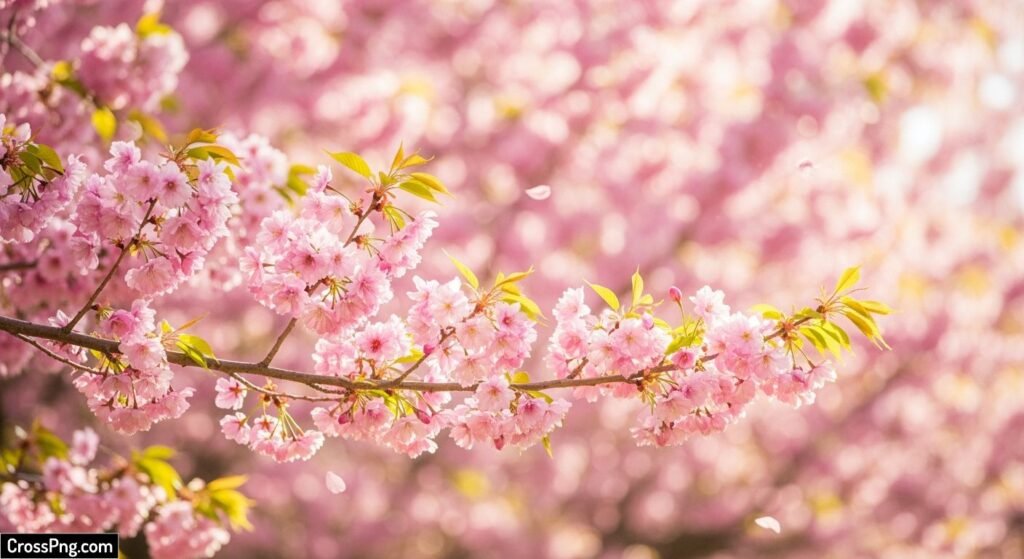 Pink cherry blossom background image 3