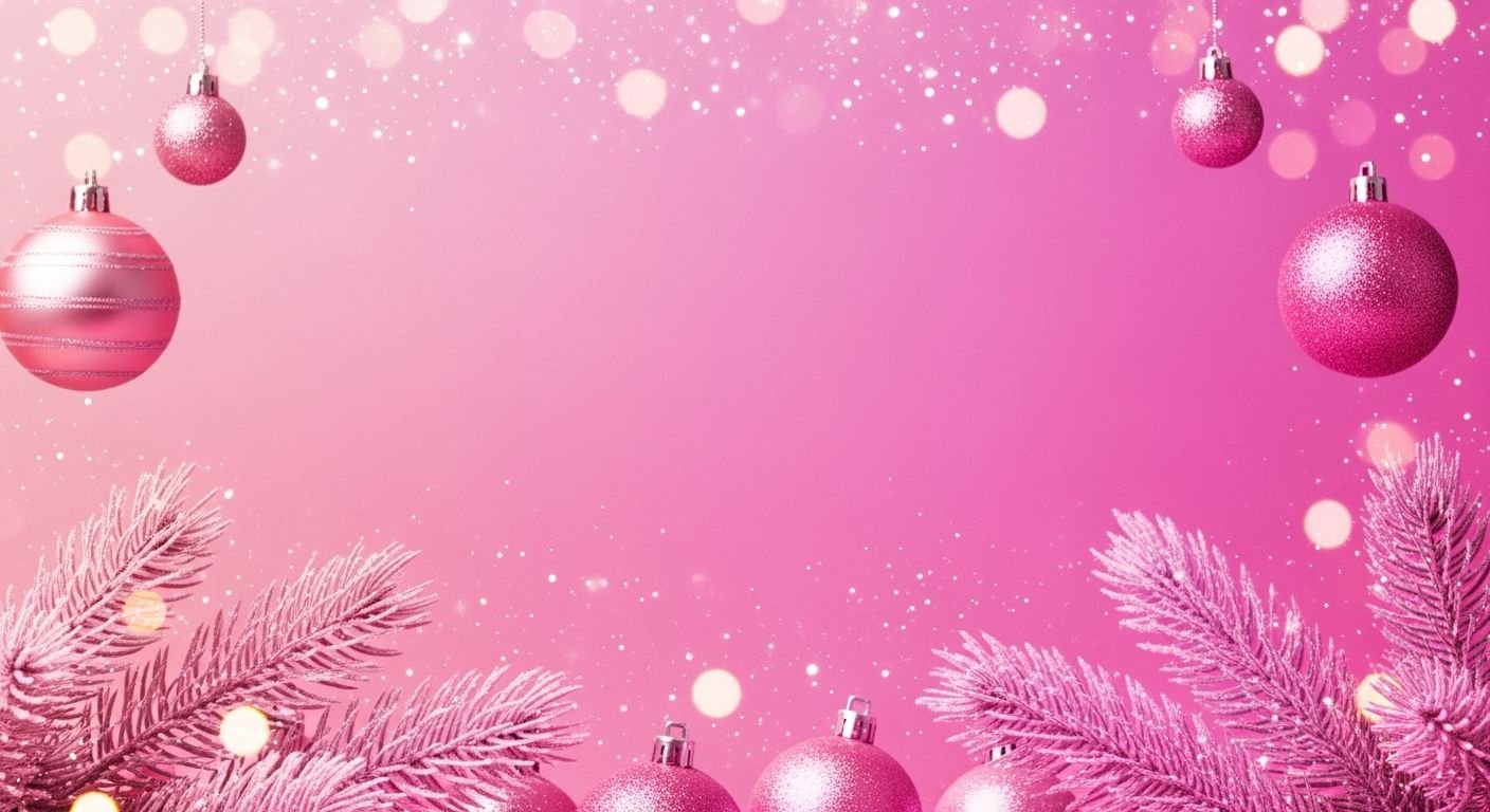 Pink christmas background image 3