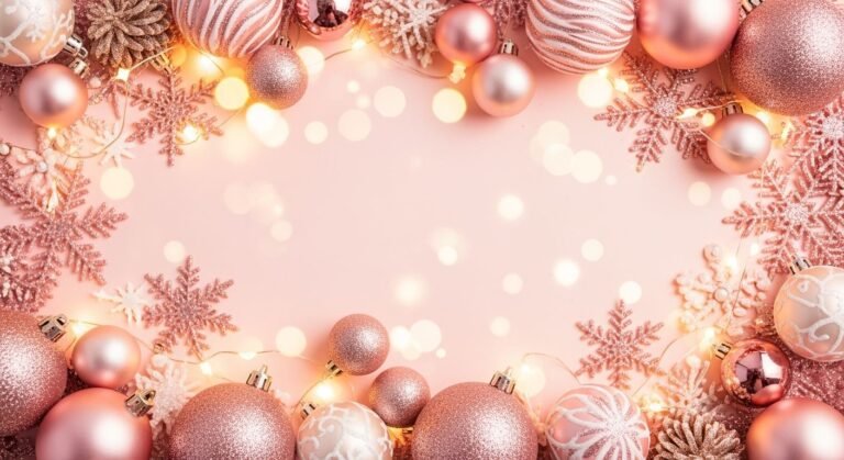 Pink christmas background image