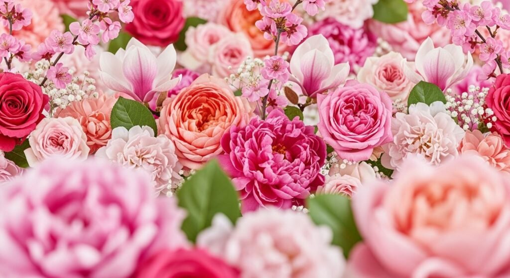 Pink floral background image