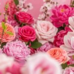 Pink floral background image 2