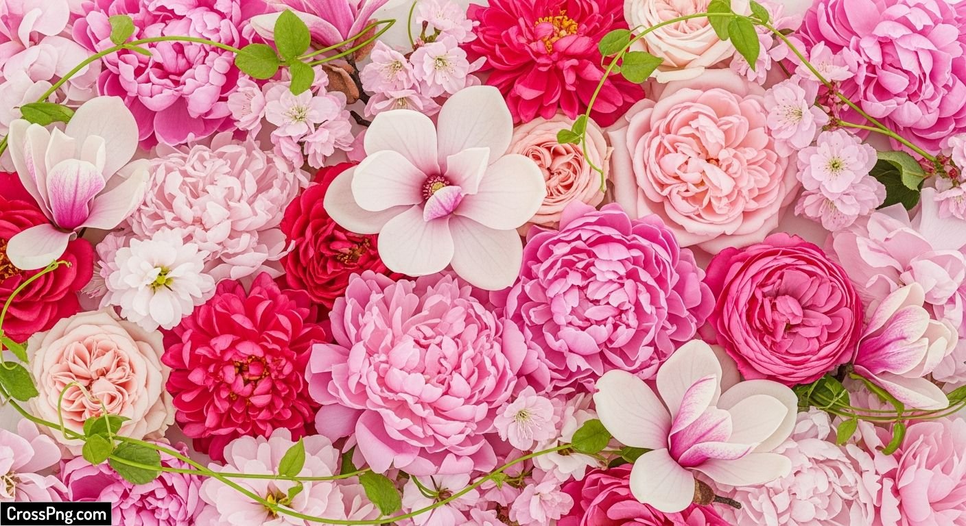 Pink floral background image 3