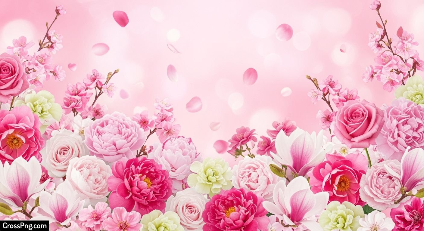 Pink floral background image
