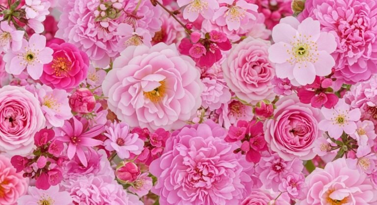 Pink flower background image