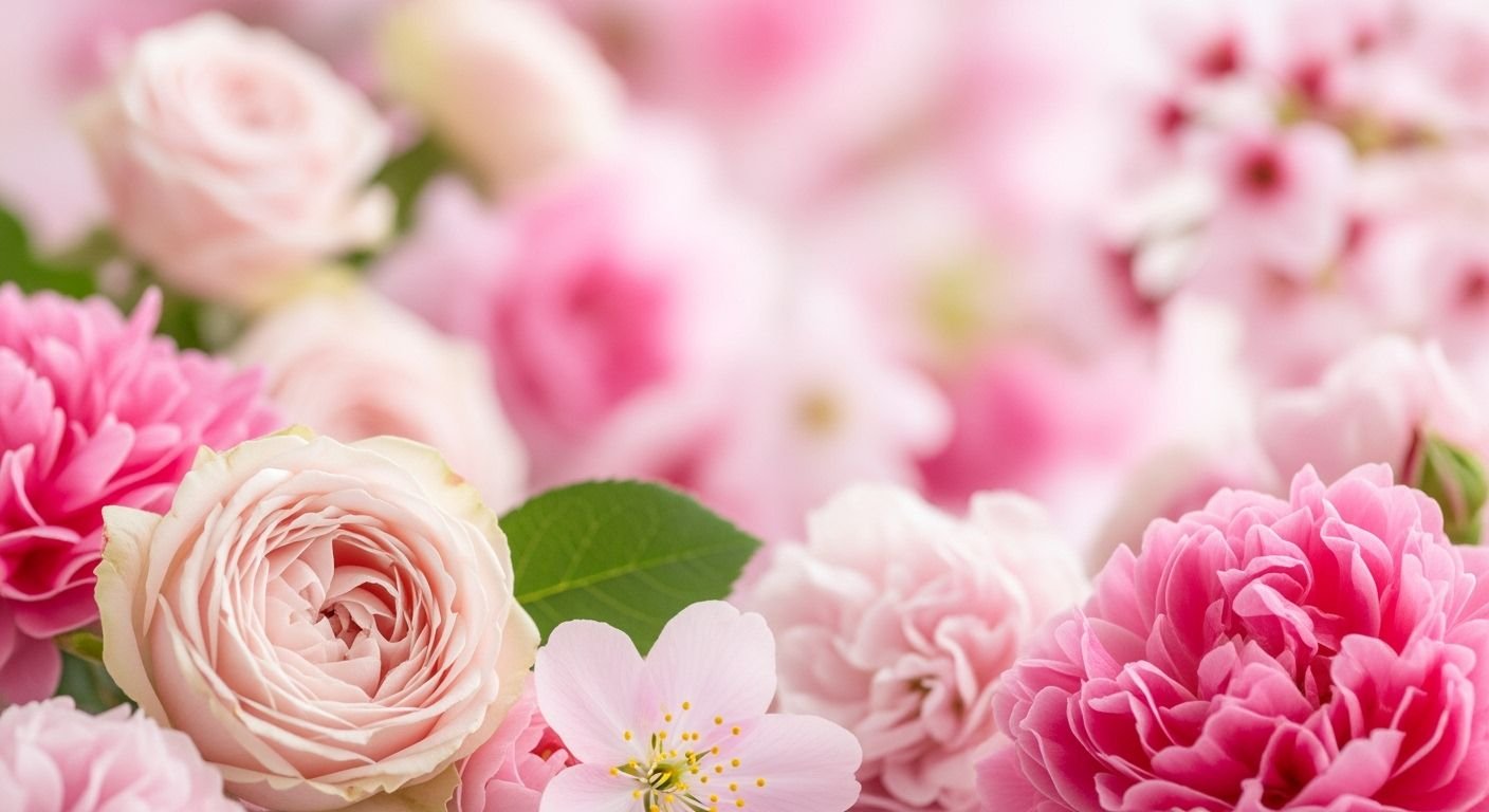 Pink flower background image 8