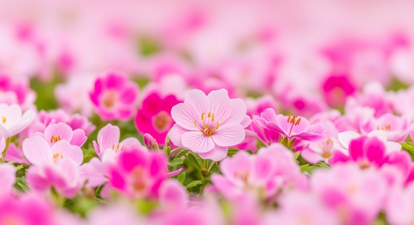 Pink flowers background image 4