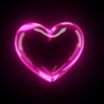 Pink heart black background image 3