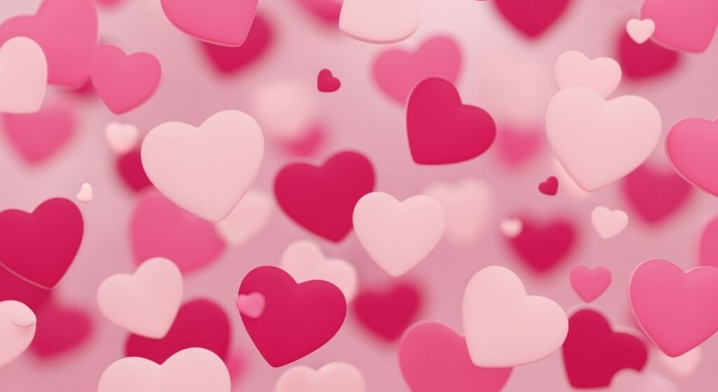 Pink hearts background image 2