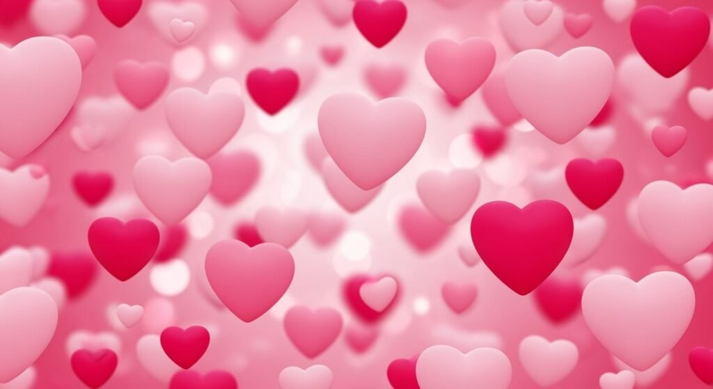 Pink hearts background image 3