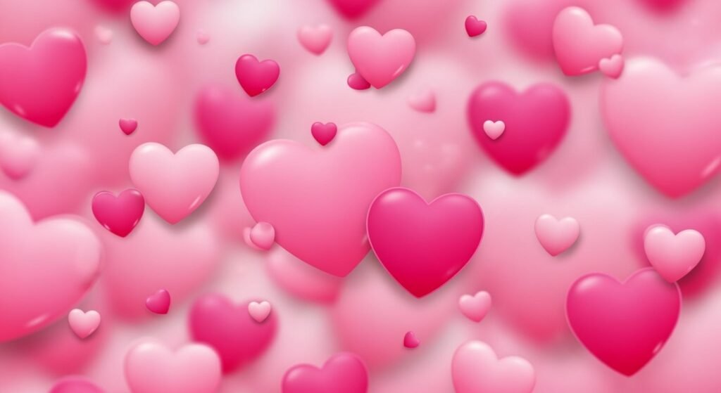 Pink hearts background image 4