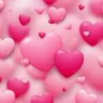 Pink hearts background image 4