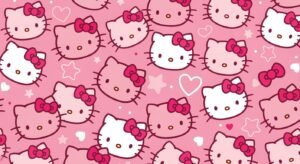 Pink hello kitty background image 3