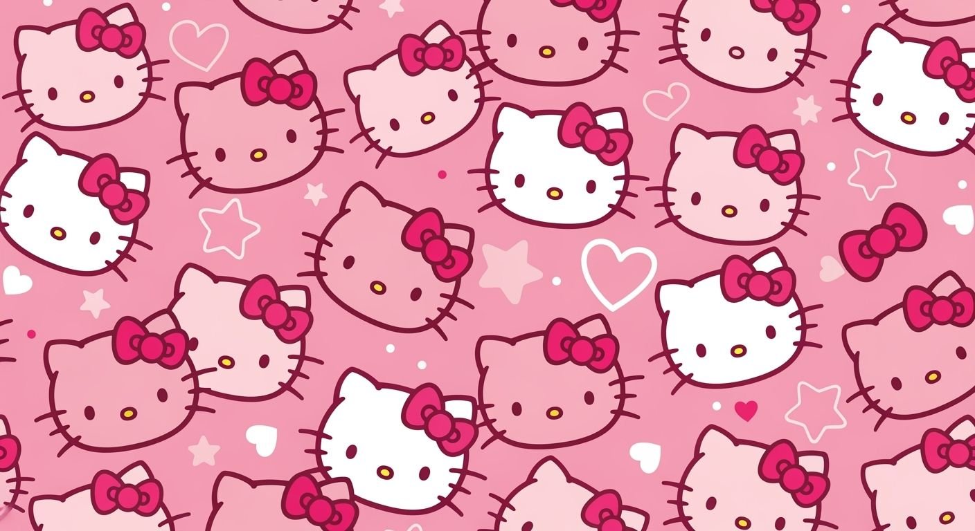 Pink hello kitty background image 3