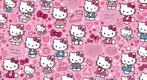 Pink hello kitty background image
