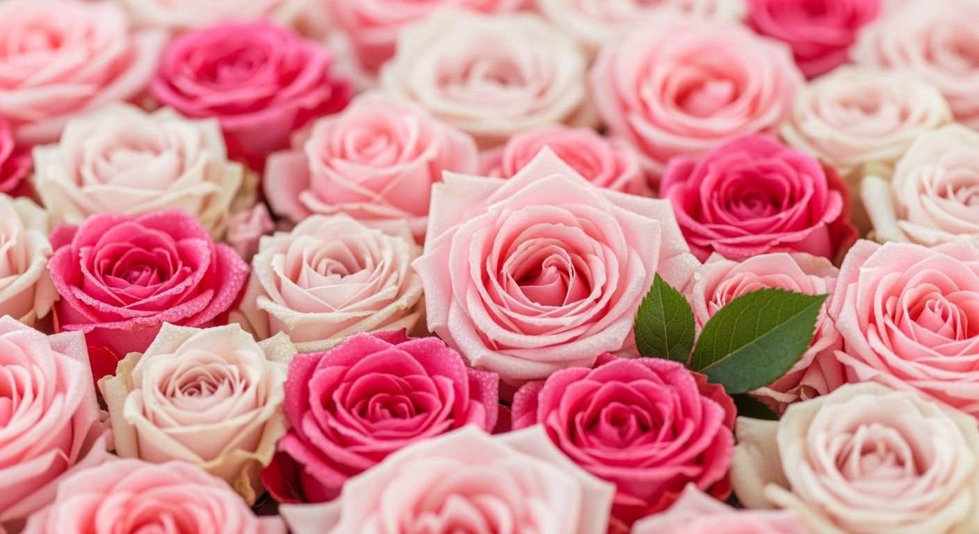 Pink rose background image 3