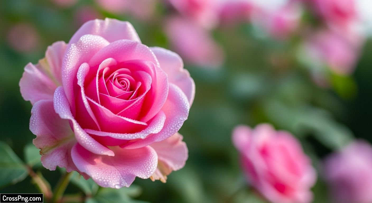 Pink rose flower background image 2