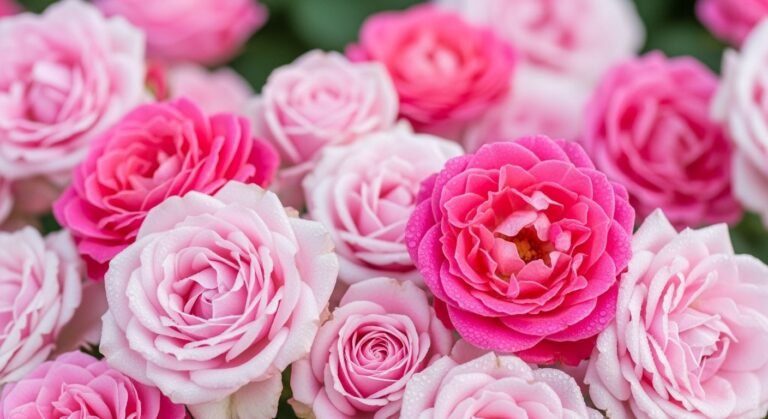 Pink roses background image