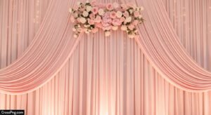 Pink wedding background image