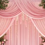 Pink wedding background image 3