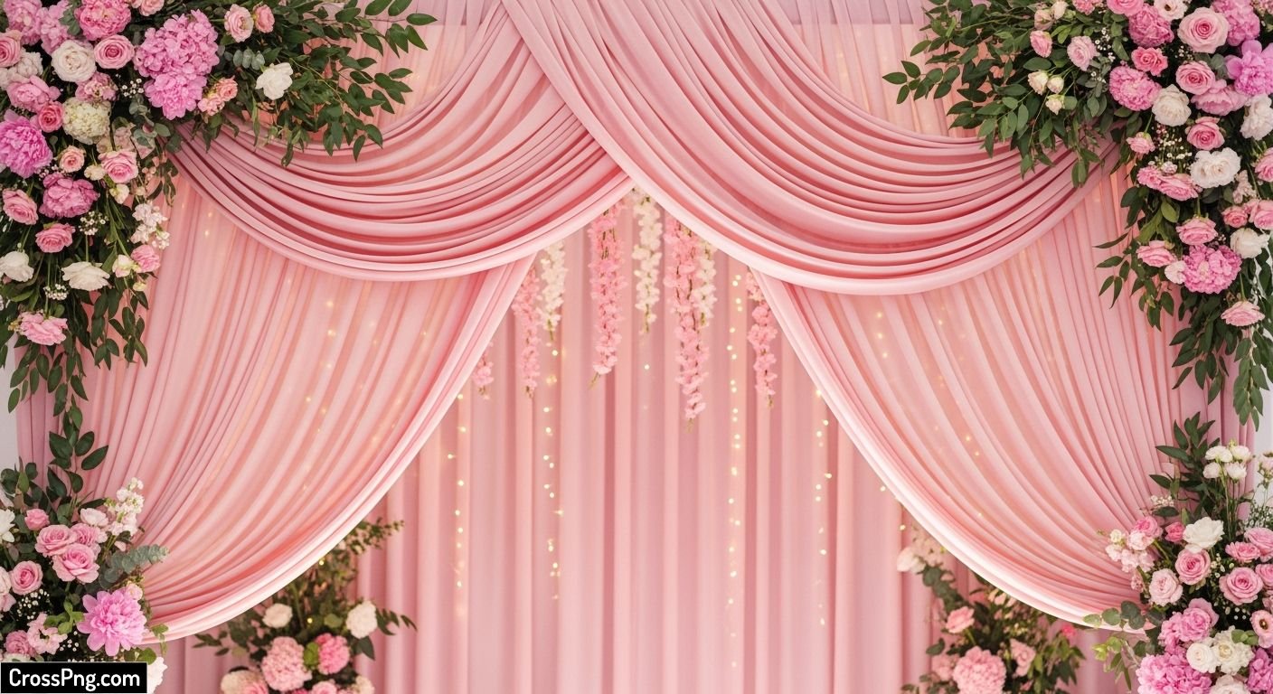 Pink wedding background image 3
