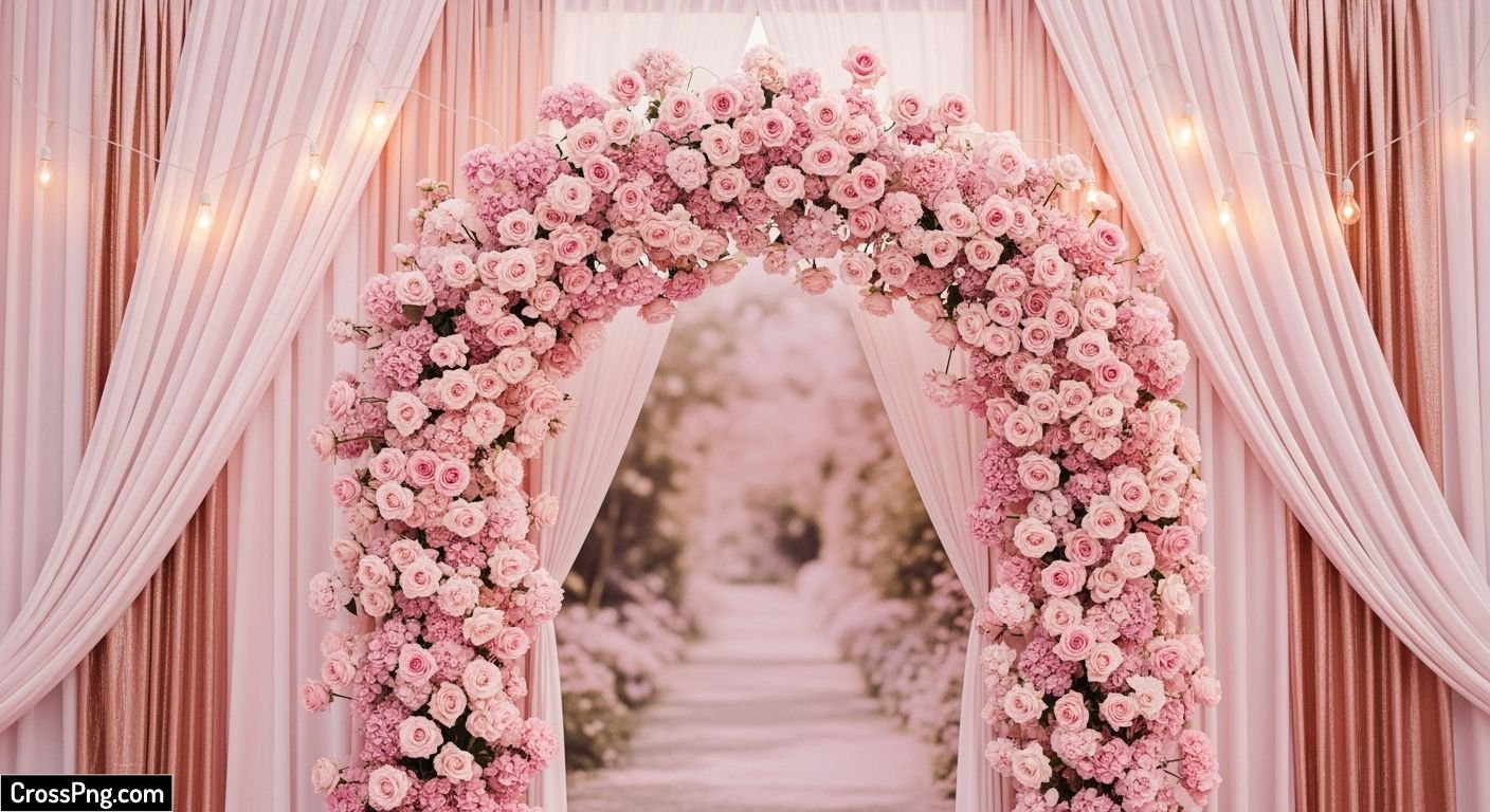 Pink wedding background image