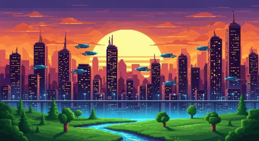 Pixel background image