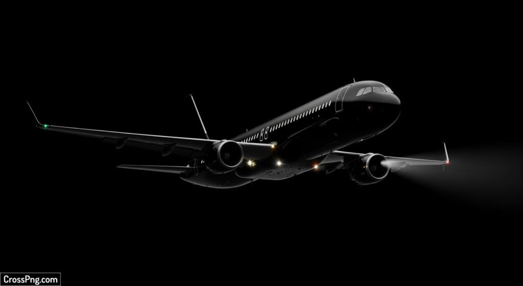 Plane black background image