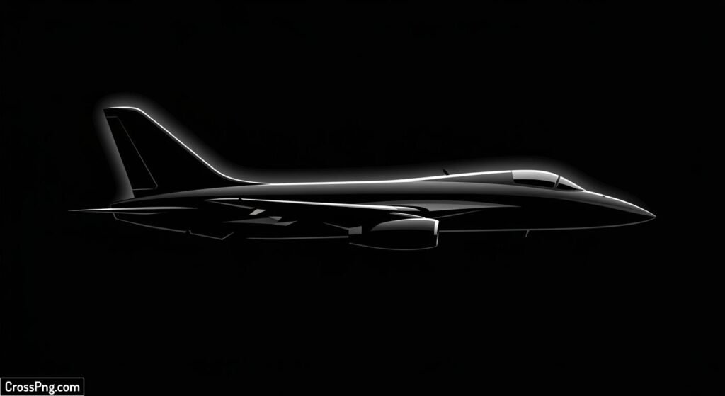 Plane black background image 3