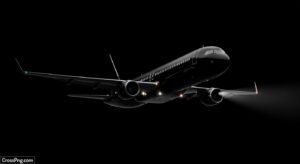 Plane black background image