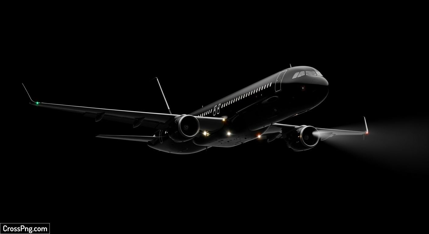 Plane black background image