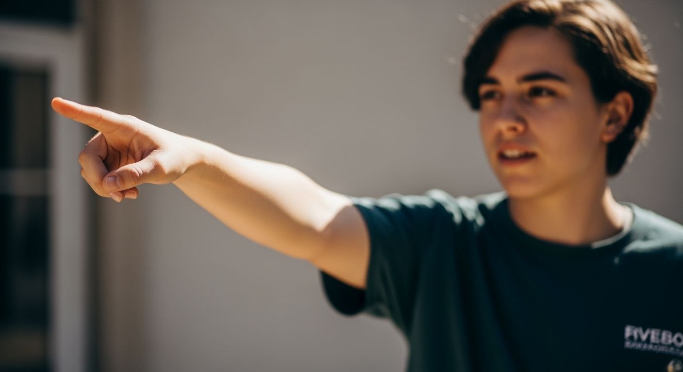 Pointing at something image 4