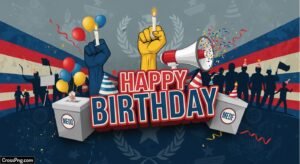 Political birthday banner background image