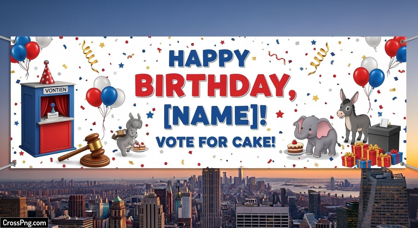 Political birthday banner background image 4