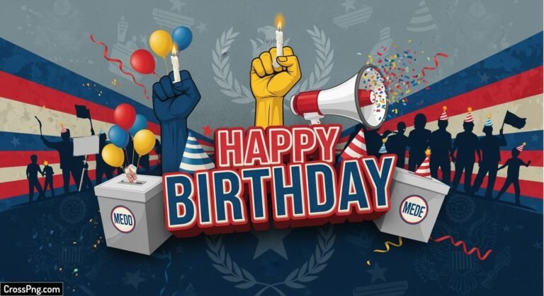 Political birthday banner background image