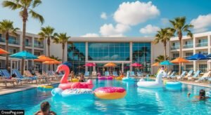 Pool party background image 2