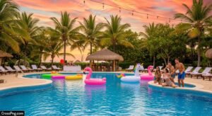 Pool party background image 3