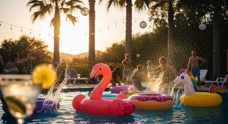 Pool party background image 4