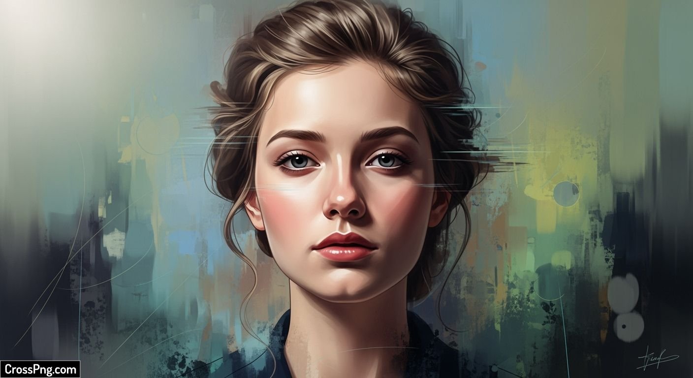 Portrait digital painting background image