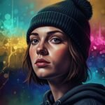 Portrait digital painting background image 2