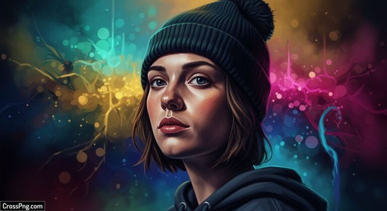 Portrait digital painting background image 2