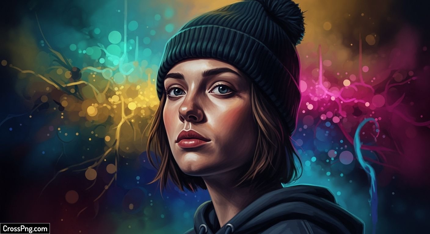 Portrait digital painting background image 2