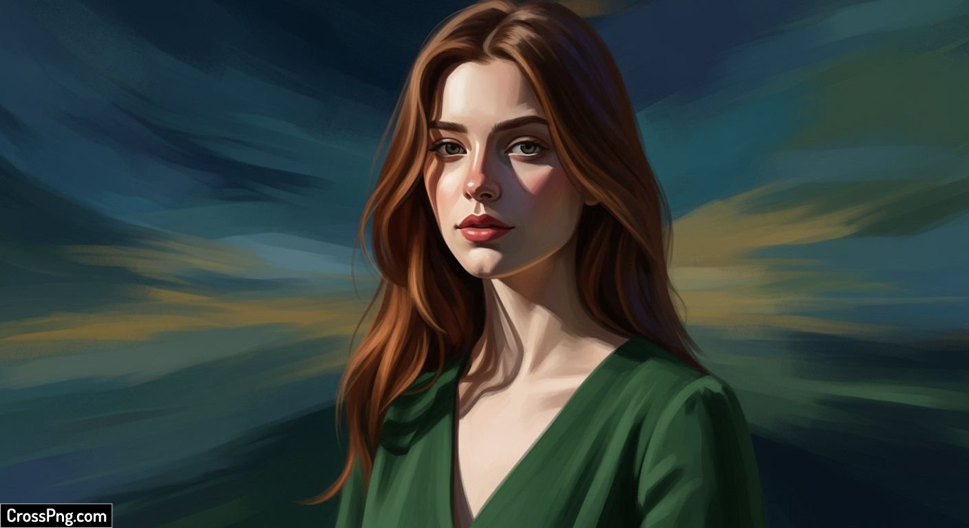Portrait digital painting background image